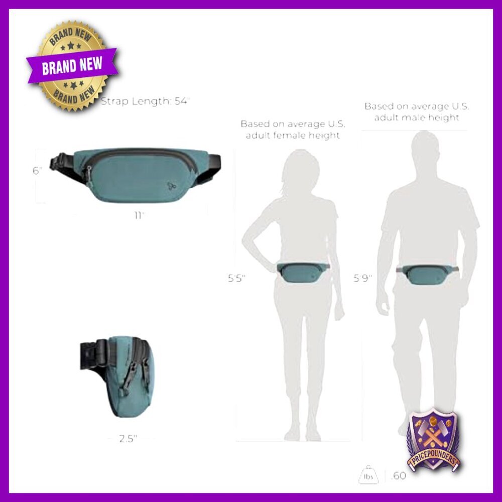 Anti-Theft Waist Pack Slash-Resistant RFID Blocking Hands-Free Travel Essential - Picture 4 of 7